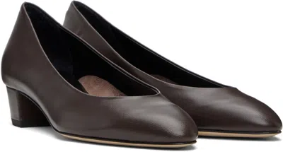 Aeyde Helia 35 Leather Pumps In Brown