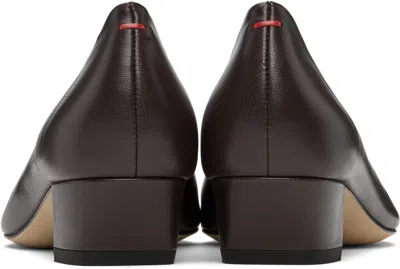 Aeyde Helia 35 Leather Pumps In Brown