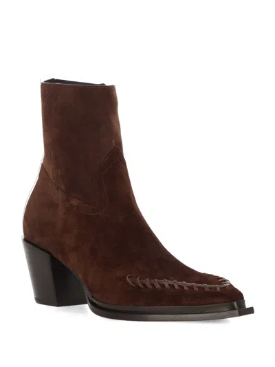 Jimmy Choo 60mm Cece Pointed-toe Boots In Brown