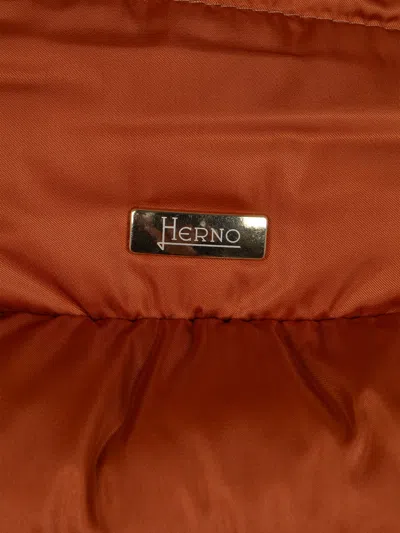 Herno Quilted Gilet In Burgundy