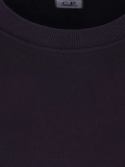 C.p. Company Diagonal Raised Fleece Sweatshirt In Purple