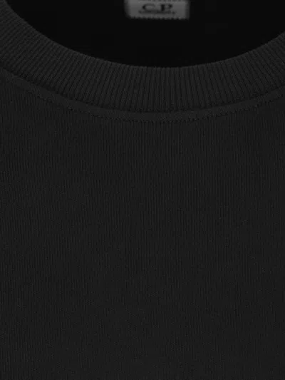 C.p. Company Diagonal Raised Fleece Sweatshirt In Black