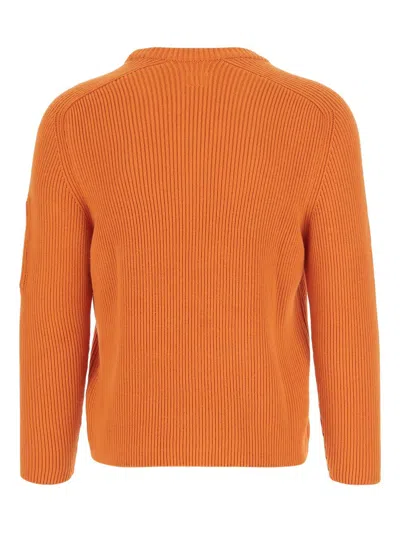 C.p. Company Crewneck Sweater In Orange