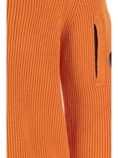 C.p. Company Crewneck Sweater In Orange
