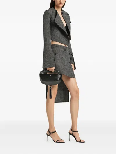 Courrèges Courreges Women Holy Eclipse Leather Shoulder Bag In Black