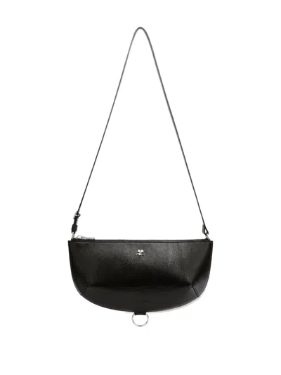 Courrèges Courreges Women Holy Eclipse Leather Shoulder Bag In Black