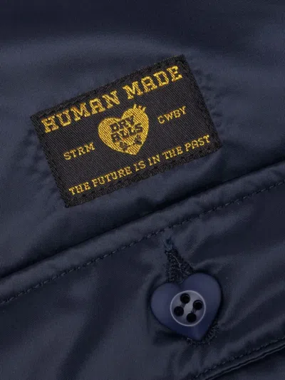 Human Made Padded Embroidered Shirt In Blue