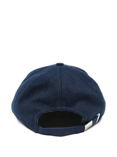Jacob Cohen Logo Embellished Baseball Cap Hat In Blue