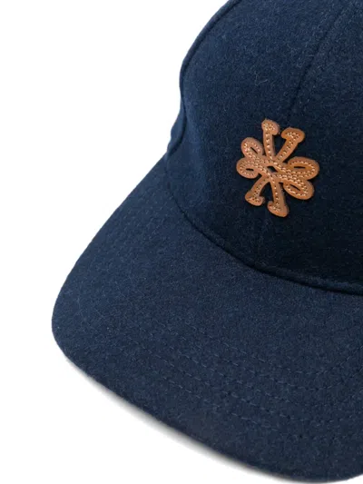 Jacob Cohen Logo Embellished Baseball Cap Hat In Blue