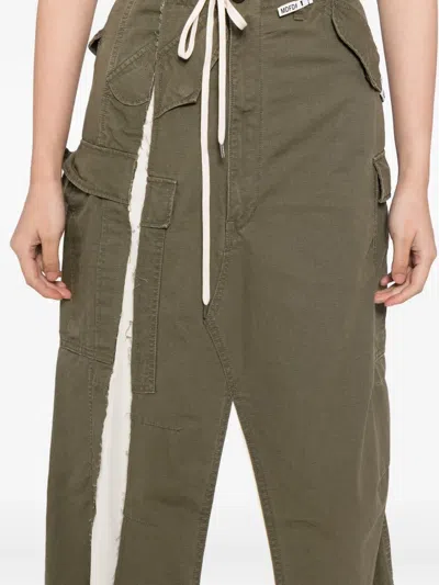 Miharayasuhiro Khaki Cargo Pants Pasted Midi Skirt In Green
