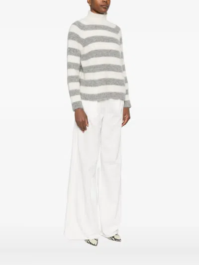 Antonelli Striped Long-sleeved Sweater In Multi