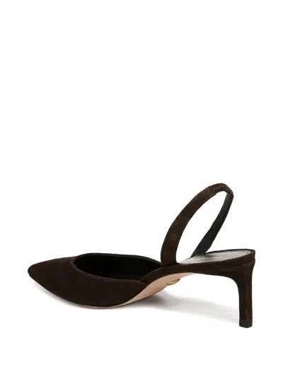 Veronica Beard Caroline Slingback Pointed Toe Kitten Heel Pump In Brown