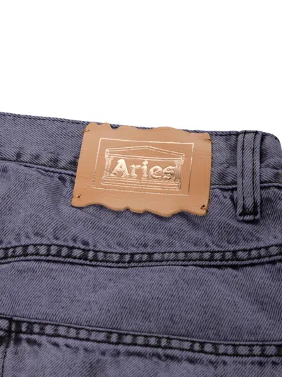 Aries Acid-wash Jeans In Blue