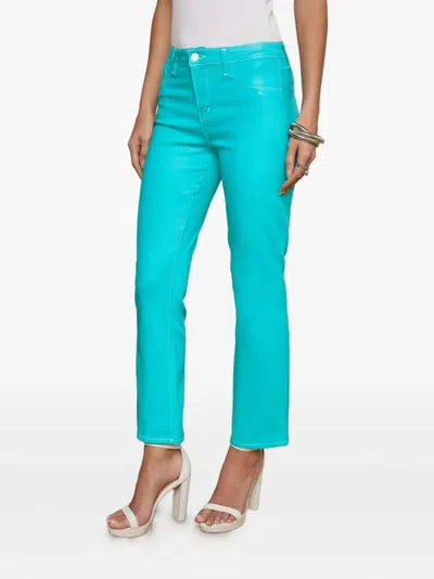 L'agence Tati High-rise Cropped Micro Bootcut Jeans In Blue