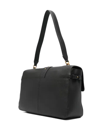 Pinko Love One Leather Shoulder Bag In Black