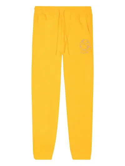 Billionaire Boys Club Astronaut-print Heart-mind-unity Joggers In Yellow