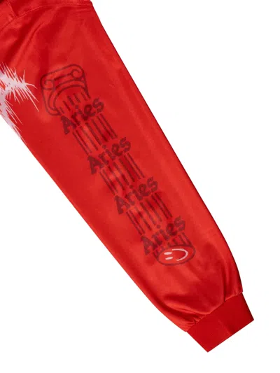 火焰印花网纱T恤