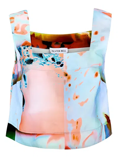 Hunter Corby Printed Square-neck Top In Multi