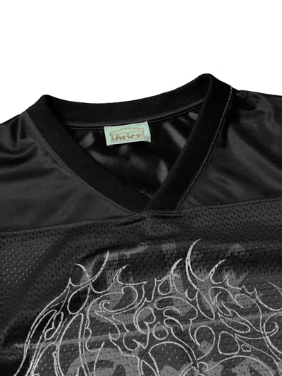 Aries Spider-web Graphic T-shirt In Black