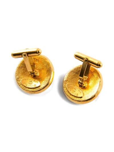 Pre-owned Chanel 金色圆形耳环（1990年代典藏款） In Gold