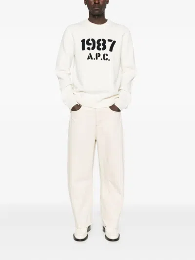 Apc Sweater A. P.c. Men Color Ecru In White