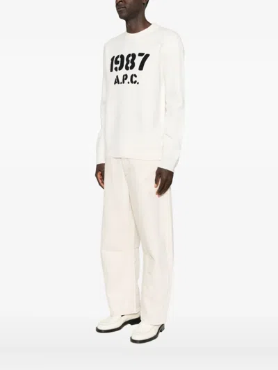 Apc Sweater A. P.c. Men Color Ecru In White