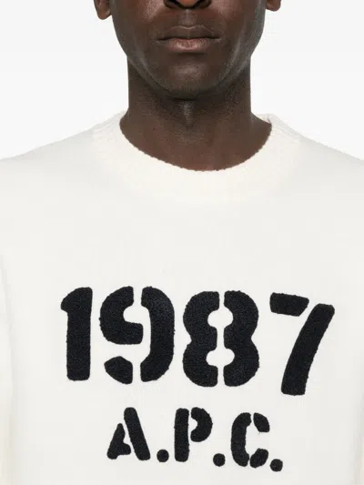 Apc Sweater A. P.c. Men Color Ecru In White