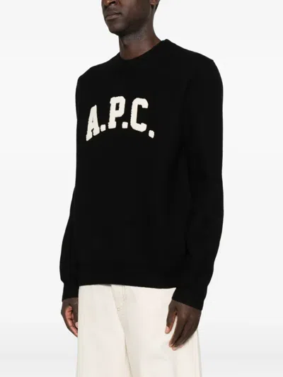 Apc A.p.c. Sweaters Black In Black