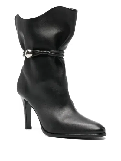 Isabel Marant Lolya Leather Boots In Black