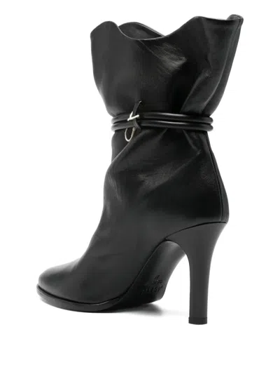 Isabel Marant Lolya Leather Boots In Black