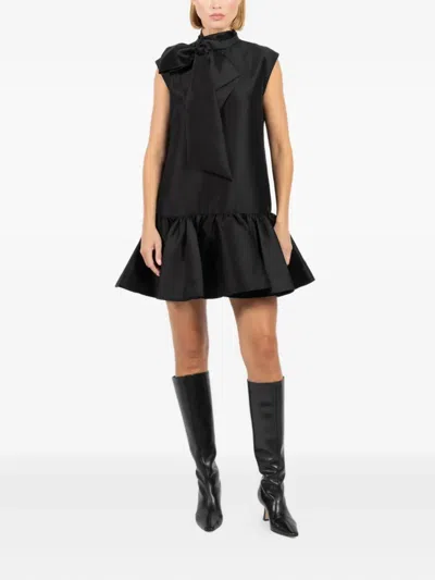 Zimmermann Sleeveless Bow Mini Dress In Black