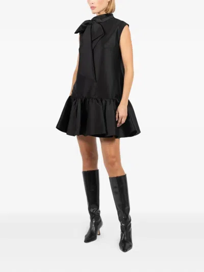 Zimmermann Sleeveless Bow Mini Dress In Black