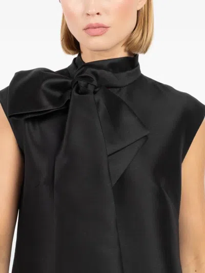 Zimmermann Sleeveless Bow Mini Dress In Black