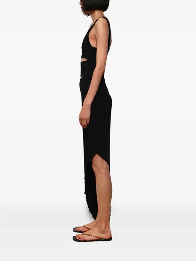 Christopher Esber Slashed Asymmetric Dress In Black