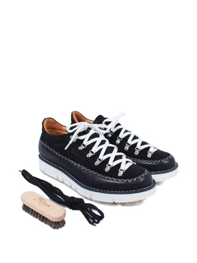 Fracap Indian Lace-up Low-top Boots In Blue