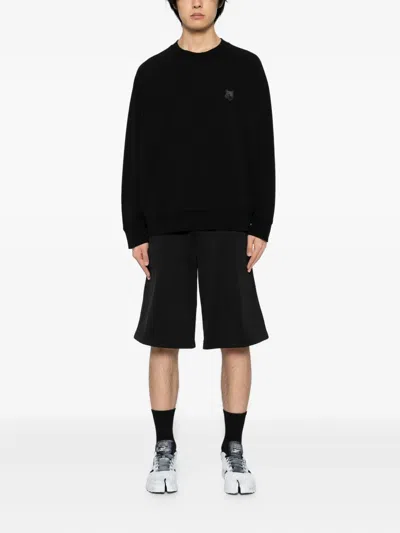 Maison Kitsuné Maison Kitsune 'bold Fox Head' Sweater In Black
