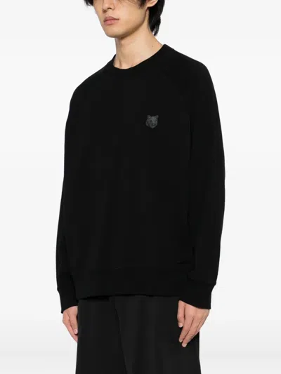 Maison Kitsuné Maison Kitsune 'bold Fox Head' Sweater In Black