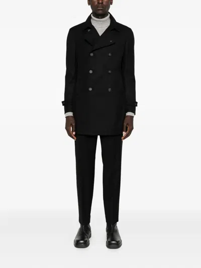 Tagliatore Long-sleeved Suit Jacket In Black