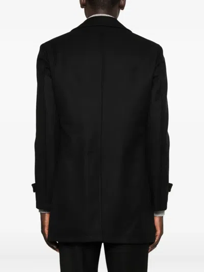 Tagliatore Long-sleeved Suit Jacket In Black
