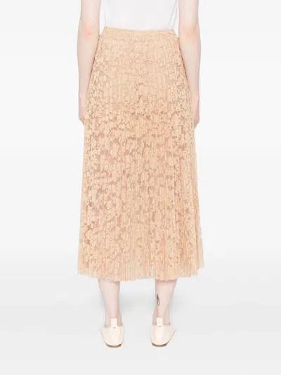 Ermanno Scervino Beige Elegance In Skirt In Multi