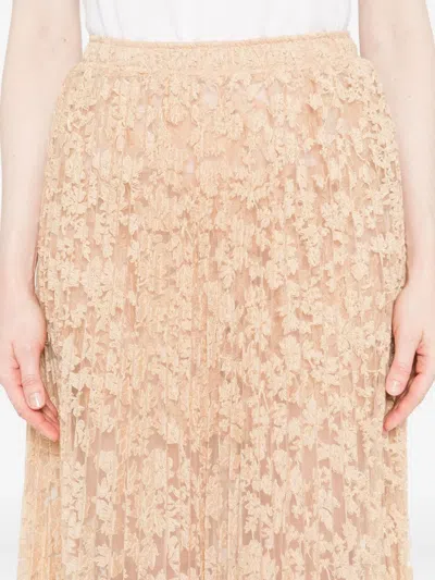 Ermanno Scervino Beige Elegance In Skirt In Multi