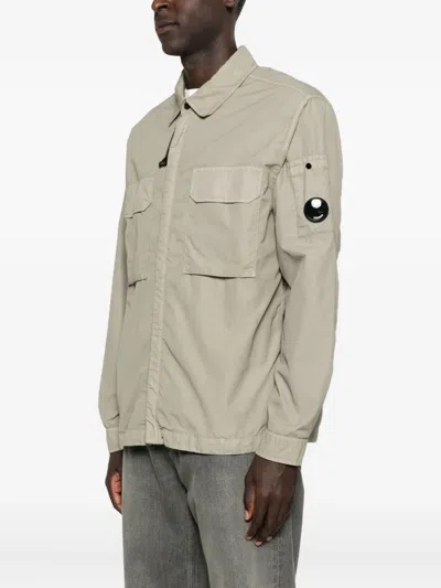 C.p. Company Pocket-detail Lens Jacket In Gray