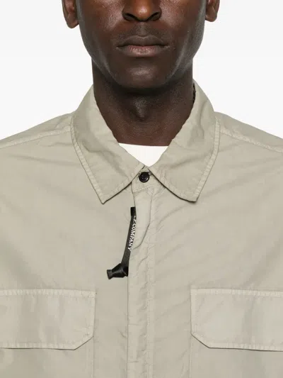 C.p. Company Pocket-detail Lens Jacket In Gray