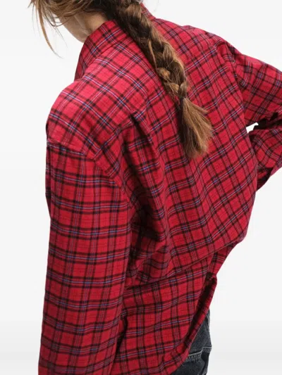 Sunflower Check-pattern Shirt In Red