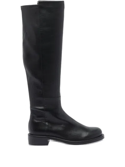 Stuart Weitzman High Boots With Round Toe And Block Heel In Black