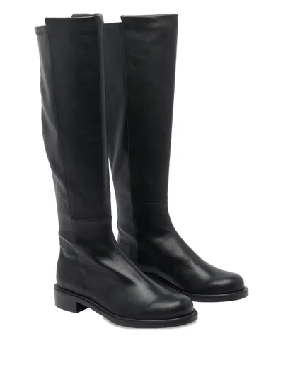 Stuart Weitzman High Boots With Round Toe And Block Heel In Black