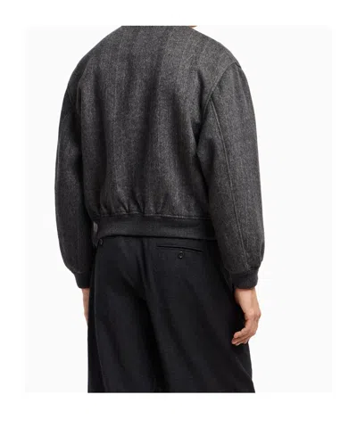 Giorgio Armani Mens Excalibur Herringbone Relaxed-fit Cashmere Jacket In Gray