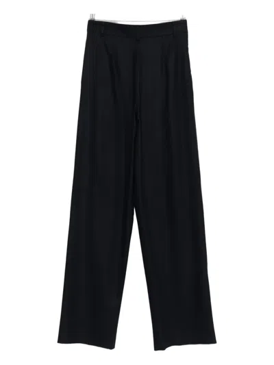 Emporio Armani Technical-cady Trousers With Elasticated Waistband In Black