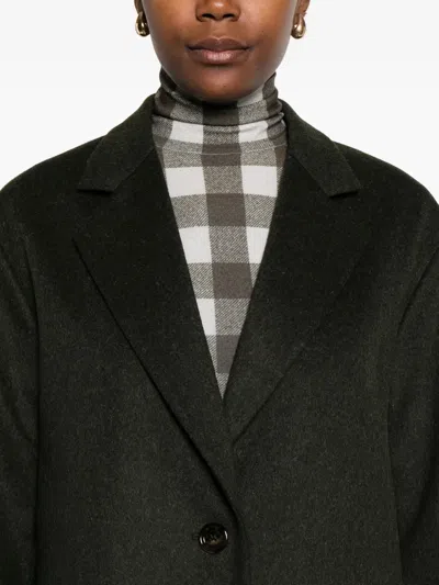 Aspesi Button-fastening Pocket Coat In Green