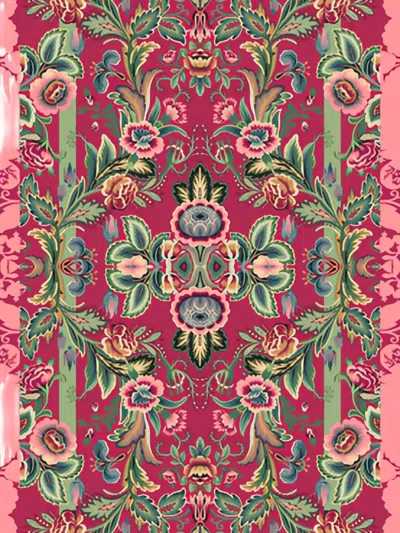 Etro Floral Lightweight Rectangular Scarf Soft Texture In Pink